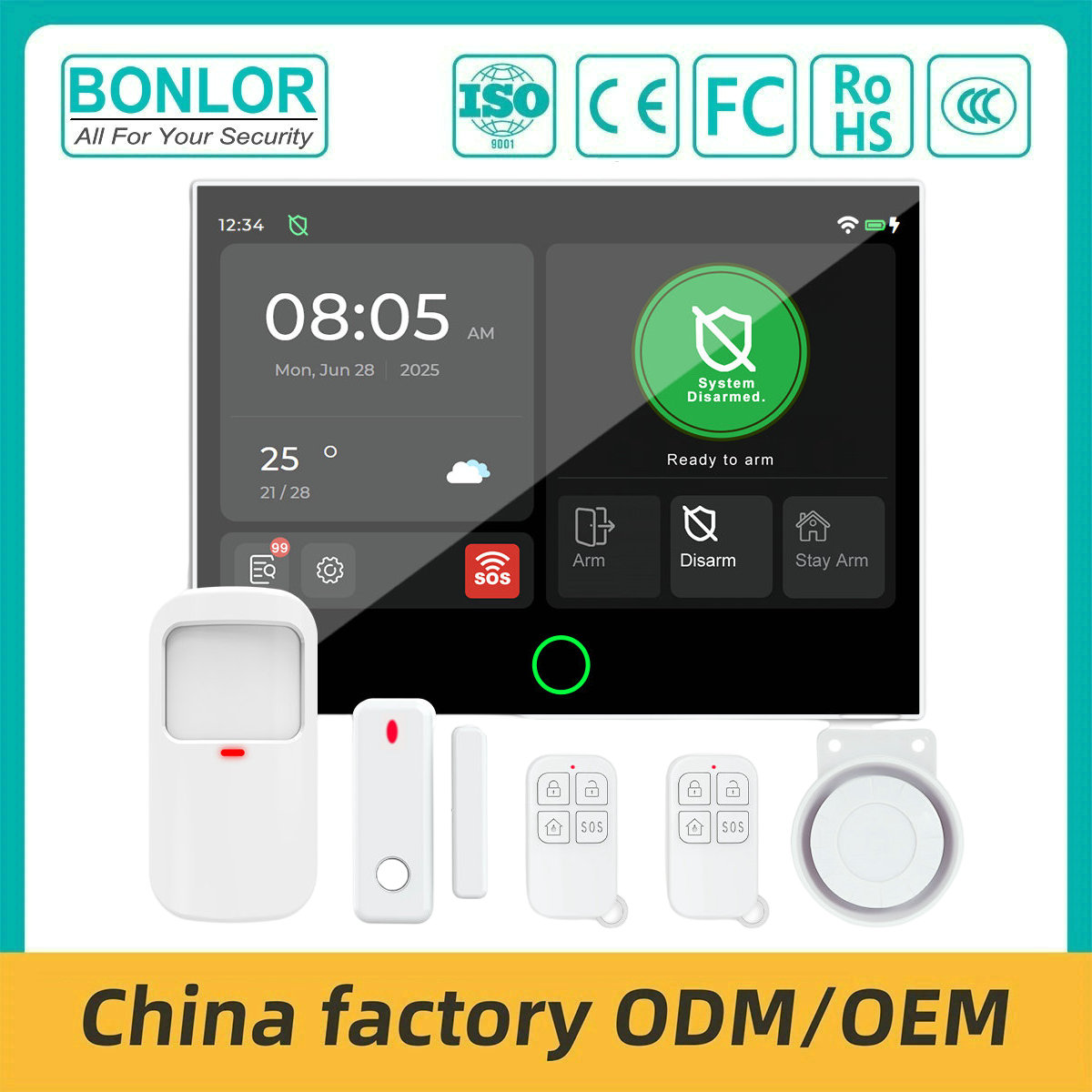 SF-G27 Tuya Intelligent 7-Inch WiFi Portable Home Security System New Generation