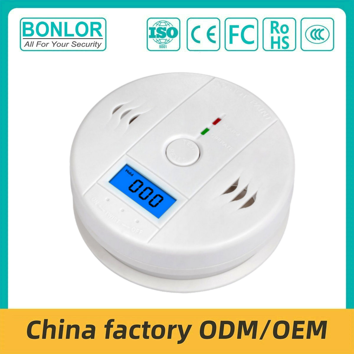 SF-909 Standalone CO Detector CO Leak De