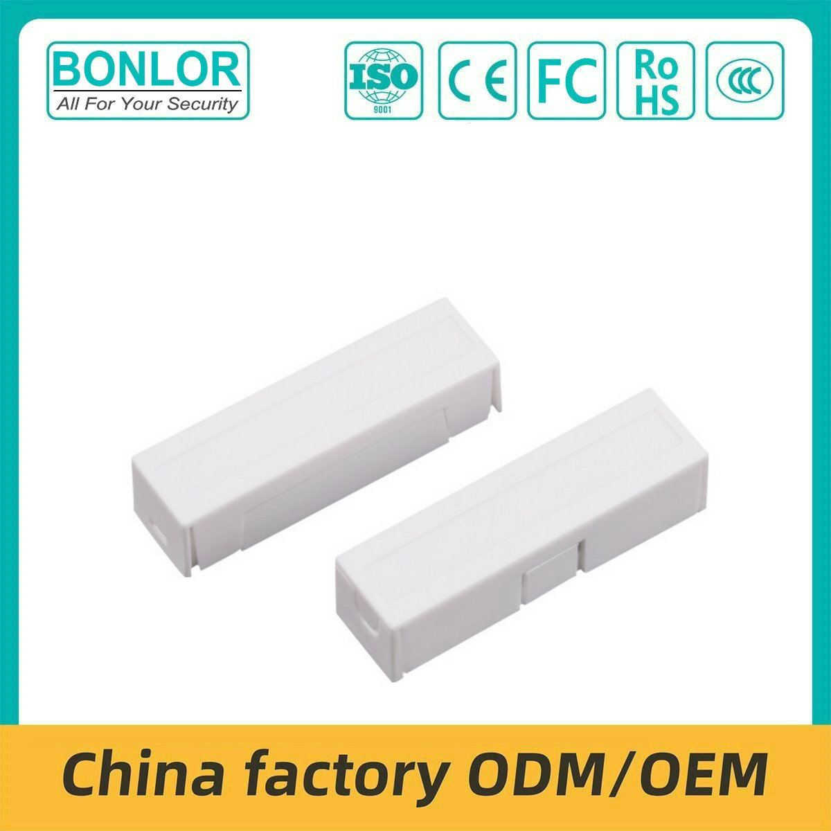 BR-44B White/Brown Abs Material Shell NO/NC Magnetic Switch Contacts Door Sensor