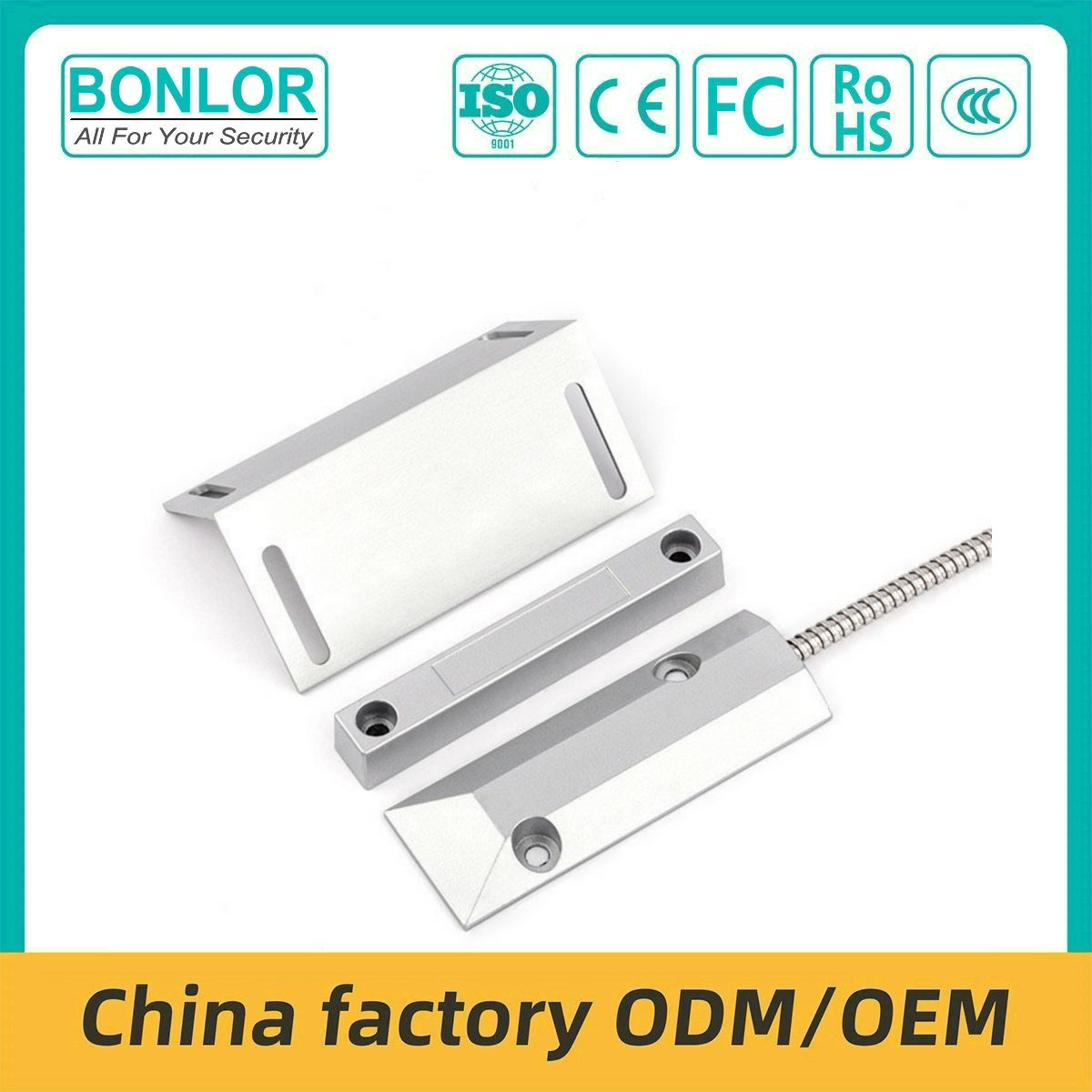 BR-55L  Shutter Door Housing Surface Mounted Wired Magnetic Metal Door Windows M