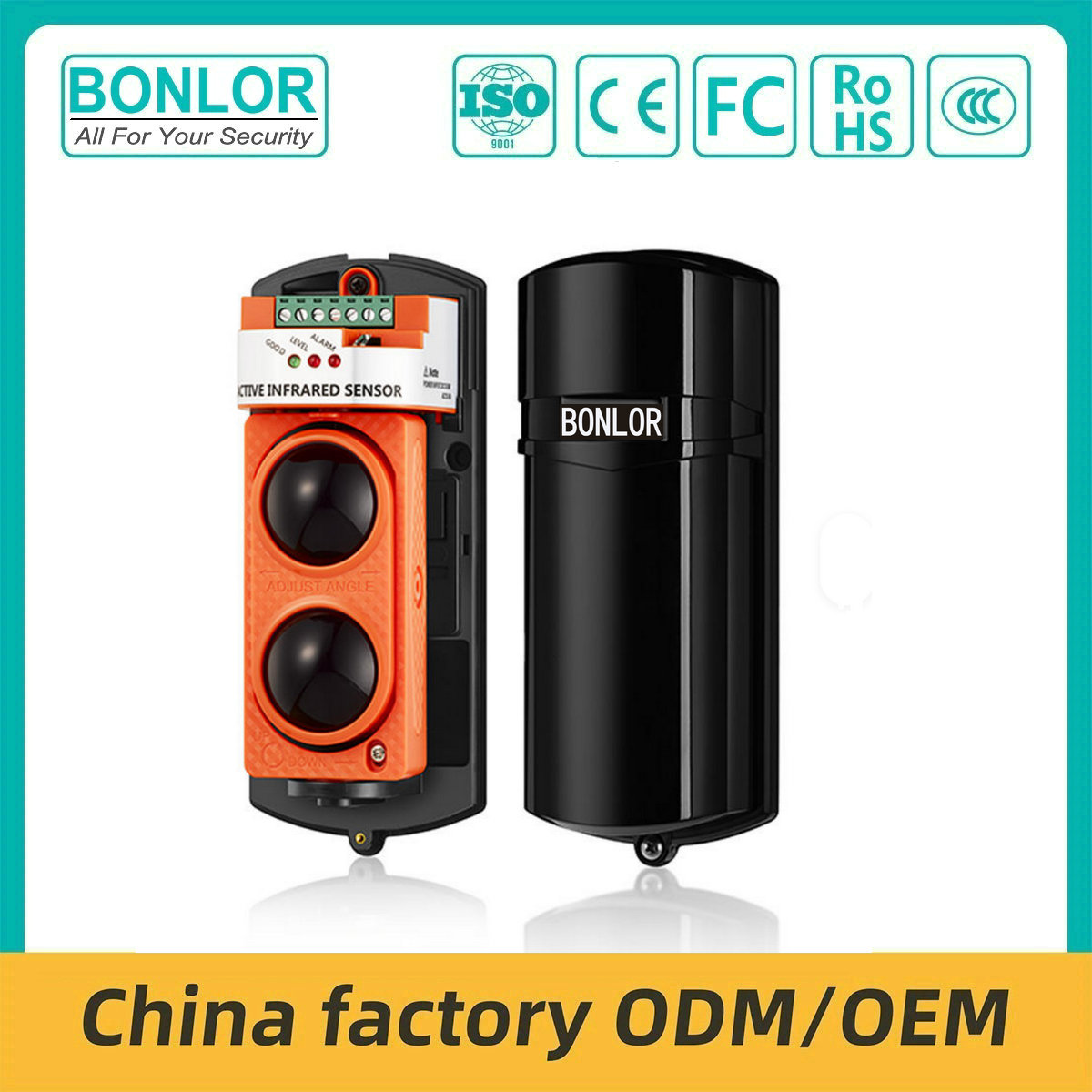 ABT-150S Perimeter Security Beams Alarm System Home Garden Fence Perimeter Defen