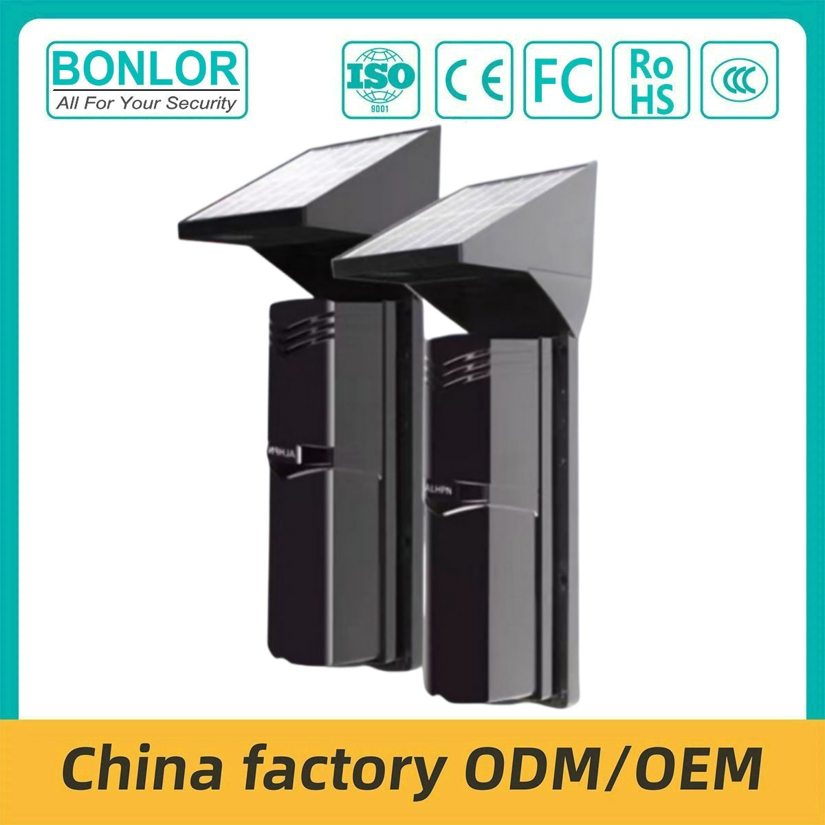 ABT-100T IP65 Waterproof Outdoor Solar Powered Infrared Fence Detector Wireless 