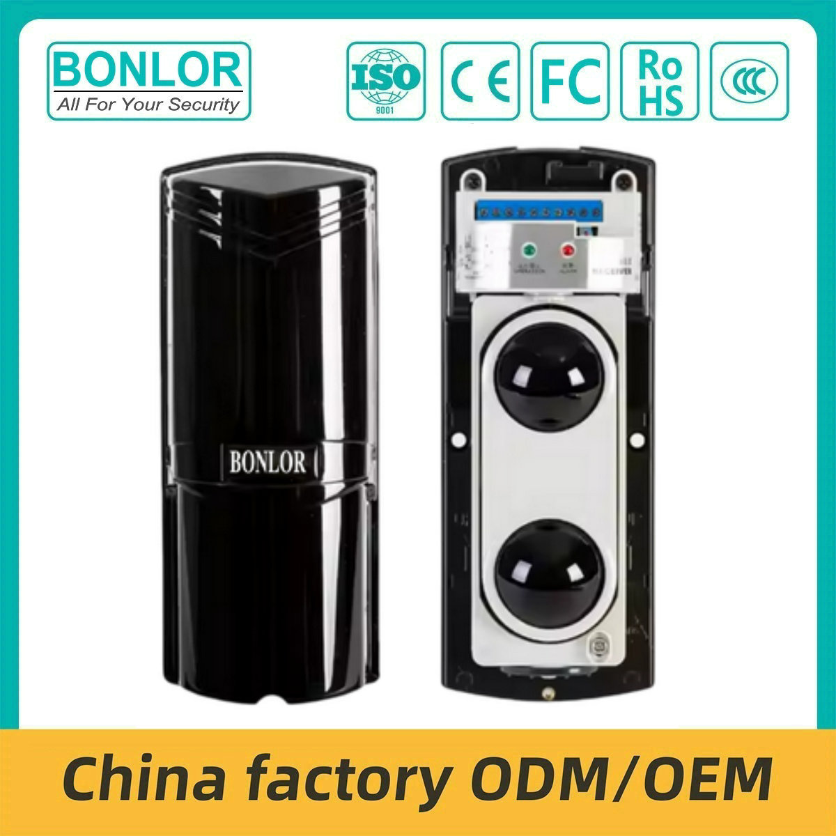 ABT-150B Dual Beam Sensor Active Infrared Intrusion Detector Outdoor Perimeter W