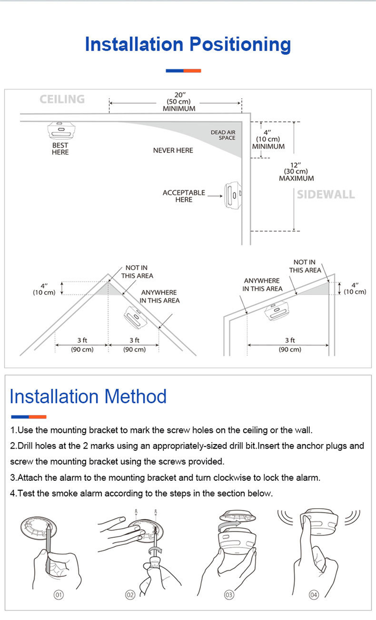 2025 New Tuya  Wifi  Zigbee 10 Year Battery  Life  Smoke Alarm & Fire Alarm Detector
