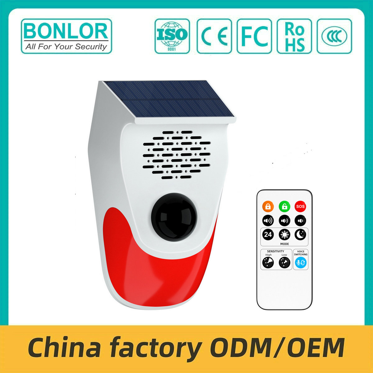 SF-90T Outdoor Solar Strobe Light 120db 