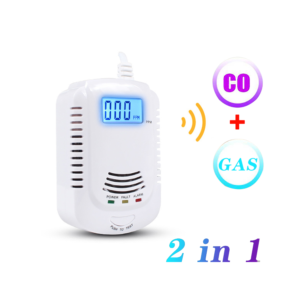 Home Standalone Plug-In Combustible Gas Detector LPG LNG Coal Natural Gas Leak Alarm Sensor Voice Warning Alarm Sensor