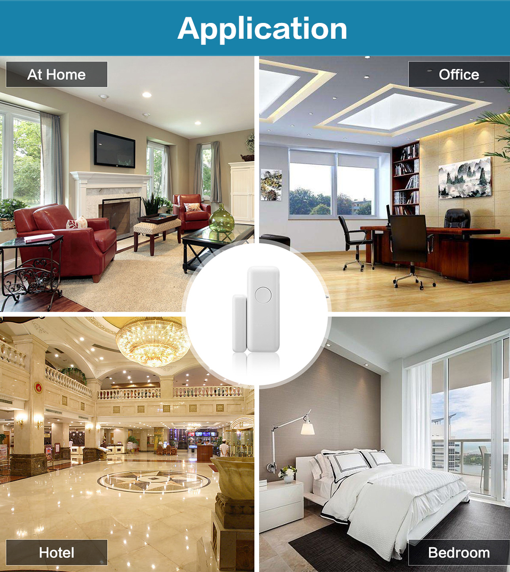 Wireless  433mhz  Door Sensor Window Open Detector with SOS Button Work with Home Security Alarm System