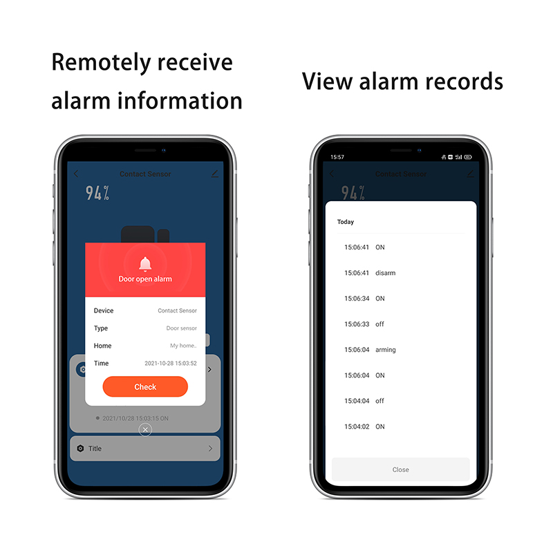 Tuya Smart WiFi GSM Magnetic Door Sensor Alarm/Door Window Entry Alarm Work With Alexa Google Home and IFTTT