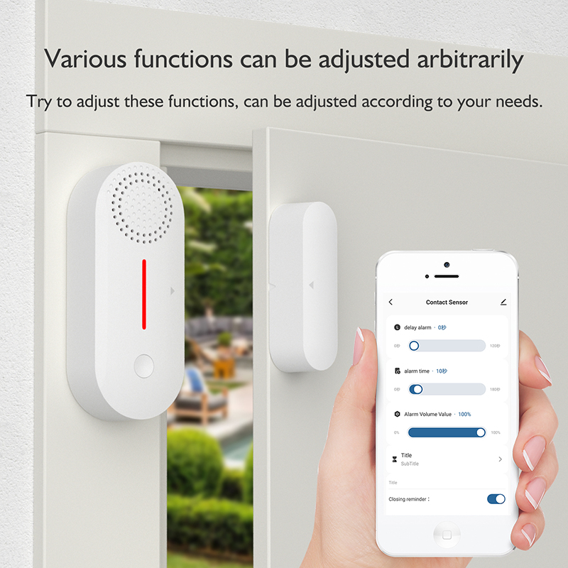 Tuya Smart WiFi GSM Magnetic Door Sensor Alarm/Door Window Entry Alarm Work With Alexa Google Home and IFTTT