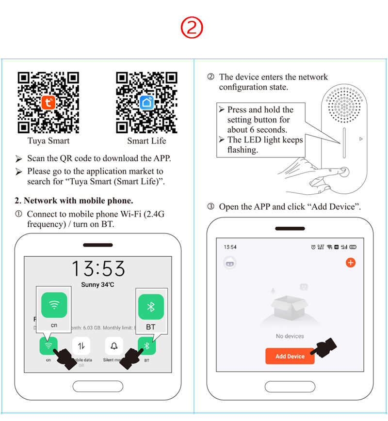 Tuya Smart WiFi GSM Magnetic Door Sensor Alarm/Door Window Entry Alarm Work With Alexa Google Home and IFTTT