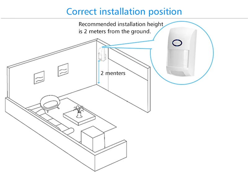 CT60Y Infrared Detector Indoor Anti-Pet Infrared Sensor Alarm Burglar Alarm